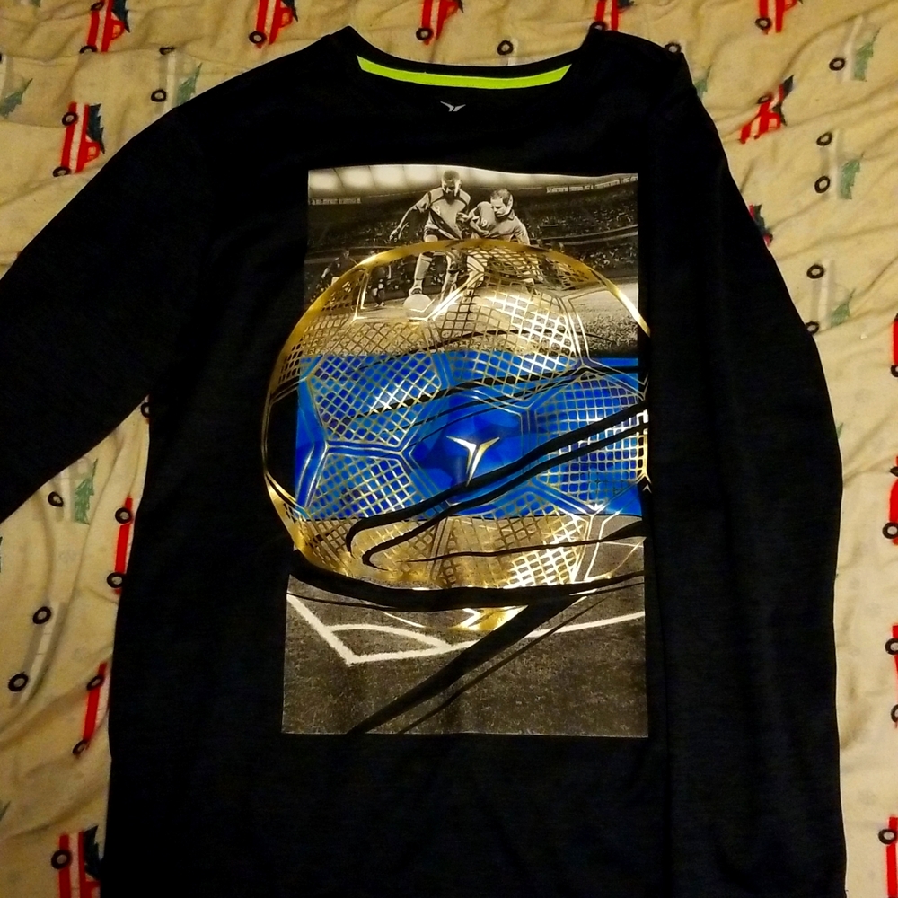 Long sleeve graphic tee, old navy active wear, navy blue